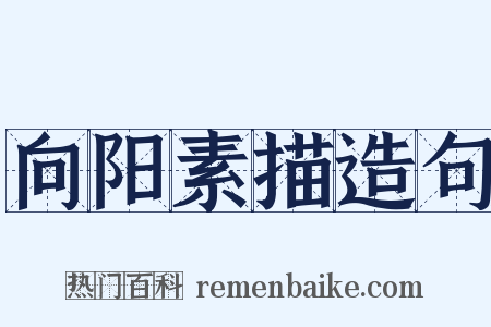 向阳素描造句是什么意思的图片